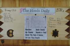 Troop 130 plaque from 2021 at Camp Hinds. It is located in the Dining Hall.