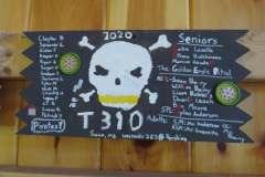 Troop 310 plaque from 2020 at Camp Hinds. They are from Saco and stayed in Pershing. It is located in the Dining Hall.