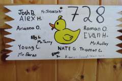 Troop 728 plaque from 2021 at Camp Hinds. Located in the Dining Hall.