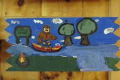 Troop 109 plaque from 2021 at Camp Hinds. They are from Lisbon. Located in the dining hall.