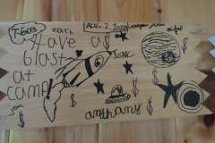 Troop 603 plaque from 2020 at Camp Hinds. They are from Augusta. Located in the dining hall.