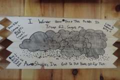 Troop 62 plaque from 2021 at Camp Hinds. They are from Saugus, MA. Located in the dining hall.