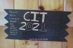 CIT plaque from 2021 at Camp Hinds. They stayed in Boone. Located in the dining hall.
