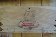 Troop 116 plaque from 2021 at Camp Hinds. They are from Lewiston. Located in the dining hall.