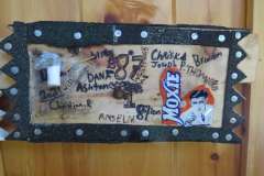 Troop 87 plaque from 2021 at Camp Hinds. They are from Westbrook. Located in the dining hall.