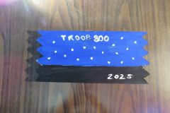 Troop 800 plaque from 2025 at Camp Hinds. Located in the dining hall.