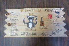 Troop H (Provo) plaque from Week 2, 2025 at Camp Hinds in the dining hall. They stayed in Wilderness campsite. Located in the dining hall.