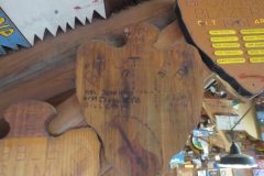 Honor Patrol (Baden Powell Award) Plaque from 1967 at Camp Hinds in Ring Hall. Located in the middle rafters of bay 1.