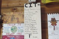 CIT plaque from 1971 at Camp Hinds in Ring Hall. Located on the main entrance wall of Ring Hall.