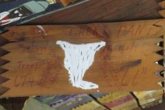 Troop 674 plaque at Camp Hinds in Ring Hall from 1966. Located in the middle rafters of bay 1.