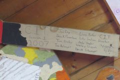 CIT plaque from 2007 (Session 1) at Camp Hinds in Ring Hall. They stayed in Boone. Located on the main entrance wall of Ring Hall.