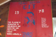 CIT plaque from 1978 at Camp Hinds in Ring Hall. They stayed in Byrd. Located on the main entrance wall of Ring Hall.