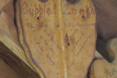 1962 Honor Patrol plaque at Camp Hinds. Located in the middle rafters of Bay 1 in Ring Hall.