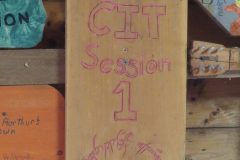 CIT plaque from 2004 (Session 1) at Camp Hinds in Ring Hall. They stayed in Boone. Located on the main entrance wall of Ring Hall.