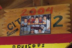 CIT plaque from 2004 (Session 2) at Camp Hinds in Ring Hall. They stayed in Boone. Located on the main entrance wall of Ring Hall.