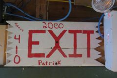 Troop 410 plaque from 2000 at Camp Hinds in Ring Hall. They stayed in Patrick. Located on the main entrance wall of Ring Hall (above the exit).